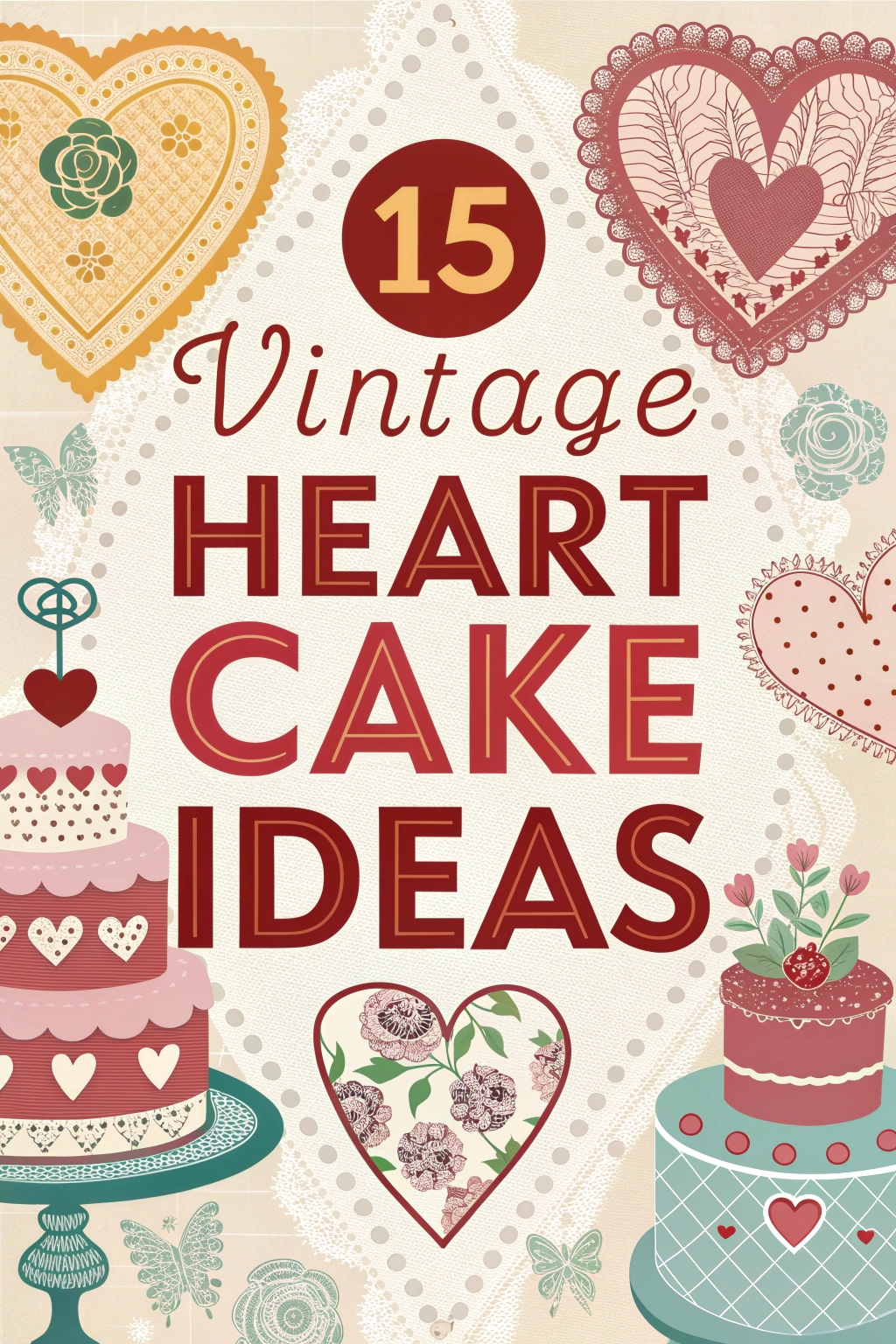 15 Vintage Heart Cake Ideas to Celebrate Your Love