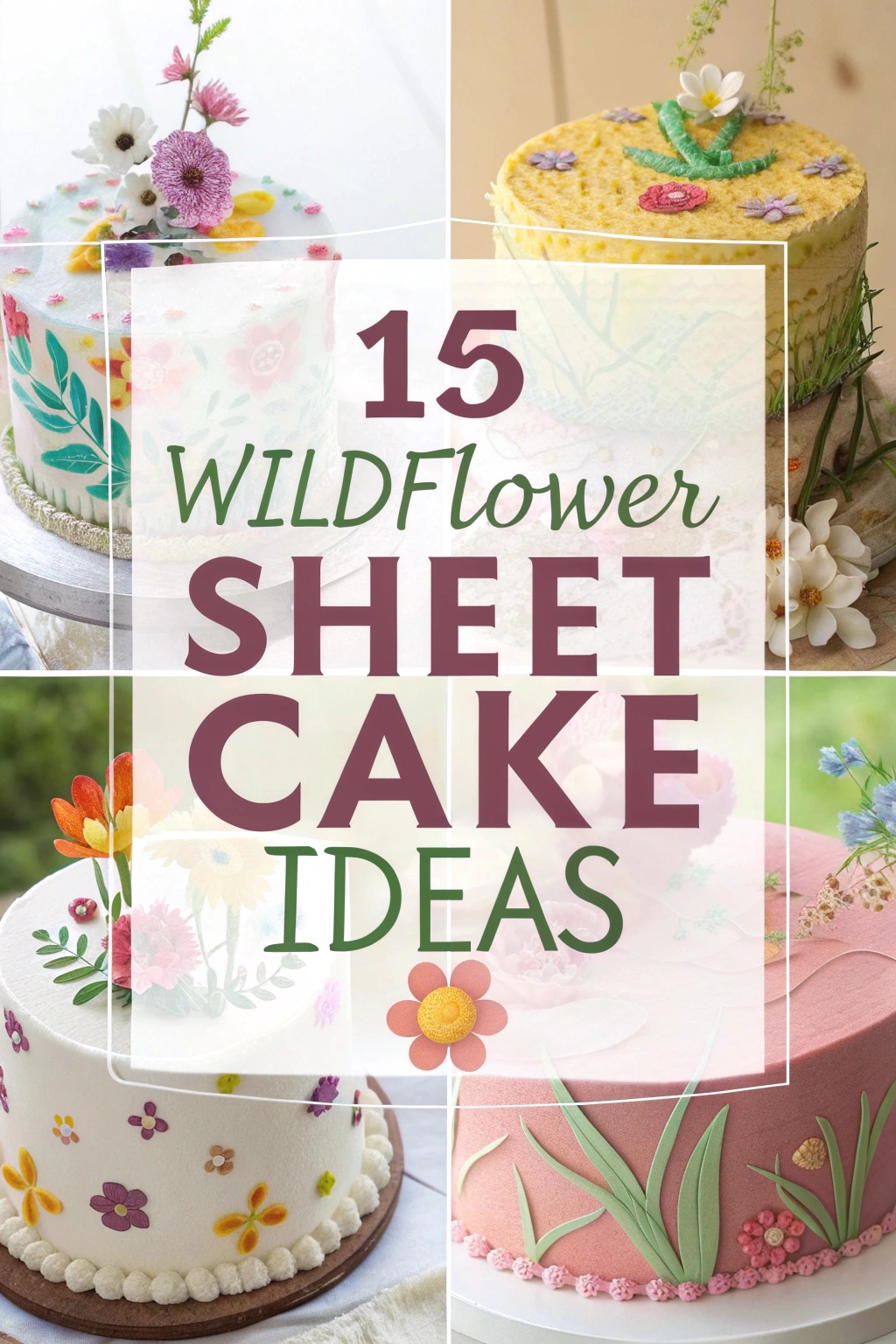 15 Wildflower Sheet Cake Ideas