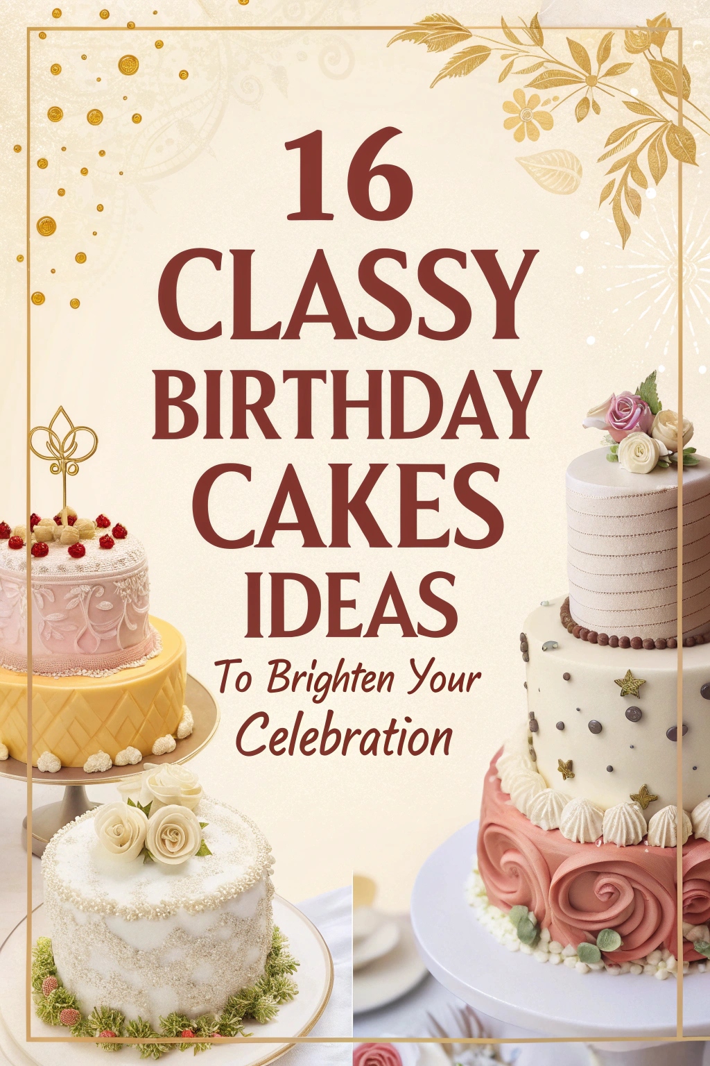 16 Classy Birthday Cakes Ideas to Brighten Your Celebration