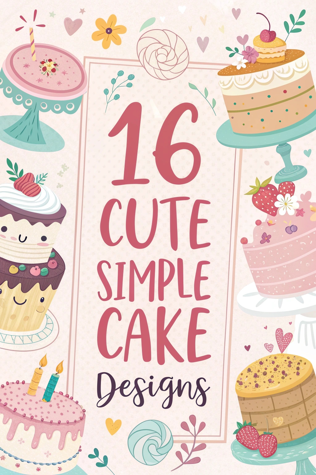 16 Cute Simple Cake Designs