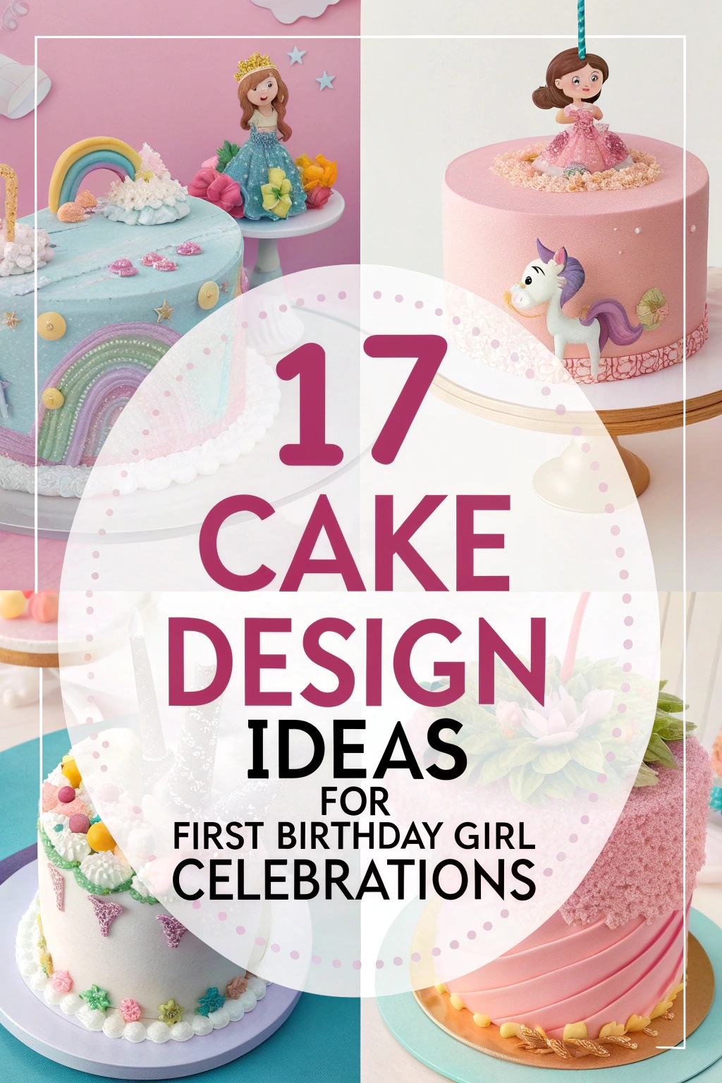 17 Cake Design Ideas for First Birthday Girl Celebrations