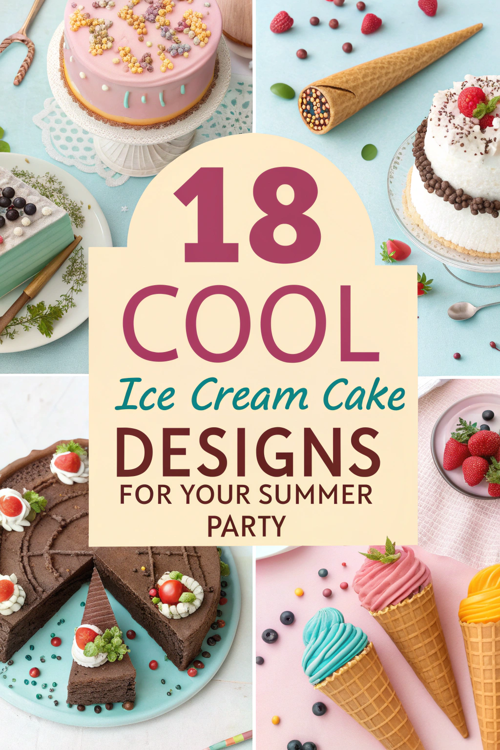 18 Cool Ice Cream Cake Designs for Your Summer Party