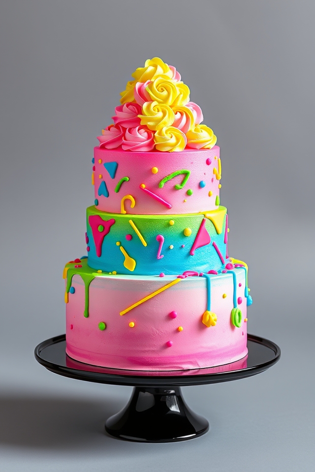 1980s neon frosting fantasy