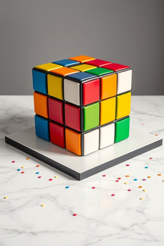 3d 80s rubik s cake