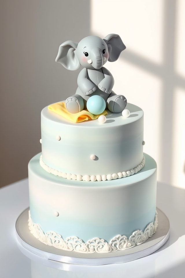 adorable baby elephant christening