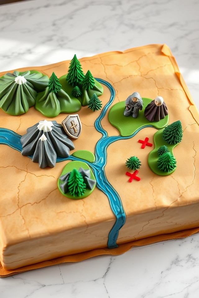 adventure map quest cake