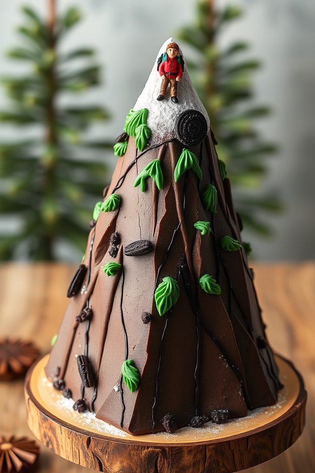 adventurous mountain peak cake