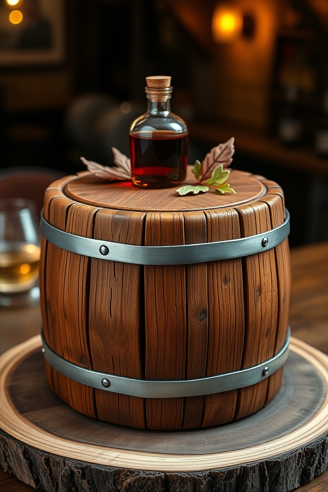 aged whiskey barrel cake