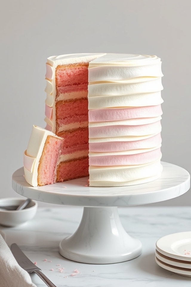 alternating pink white layers