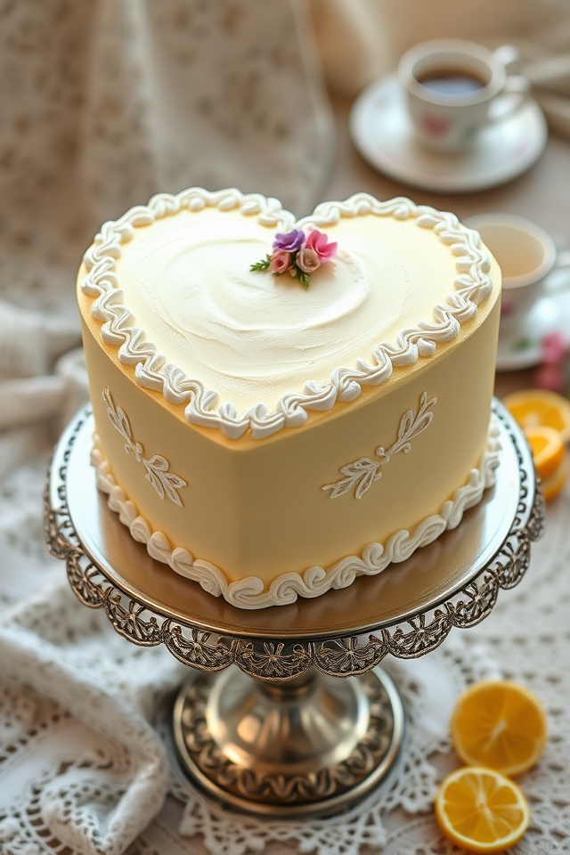 antique zesty lemon heart