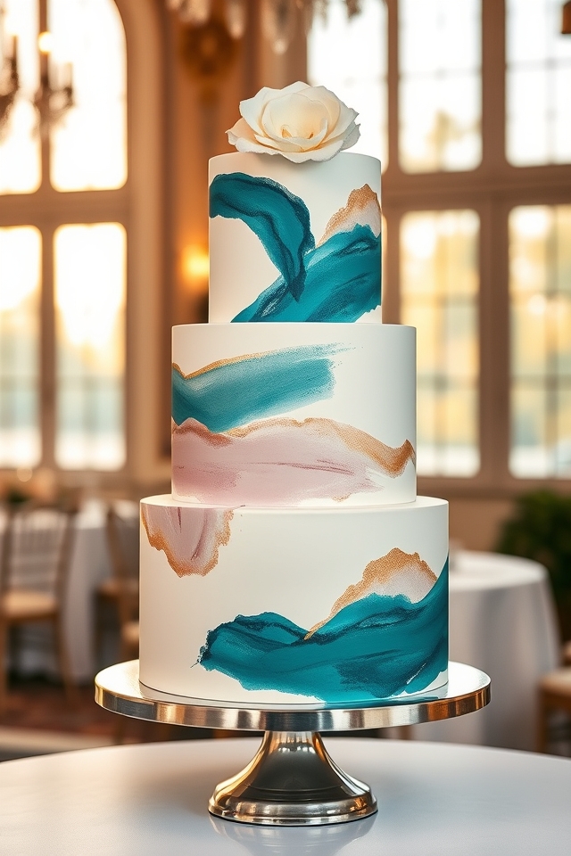artistic edible brushstroke designs