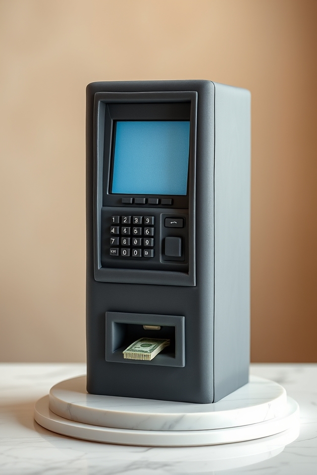 atm machine model cake