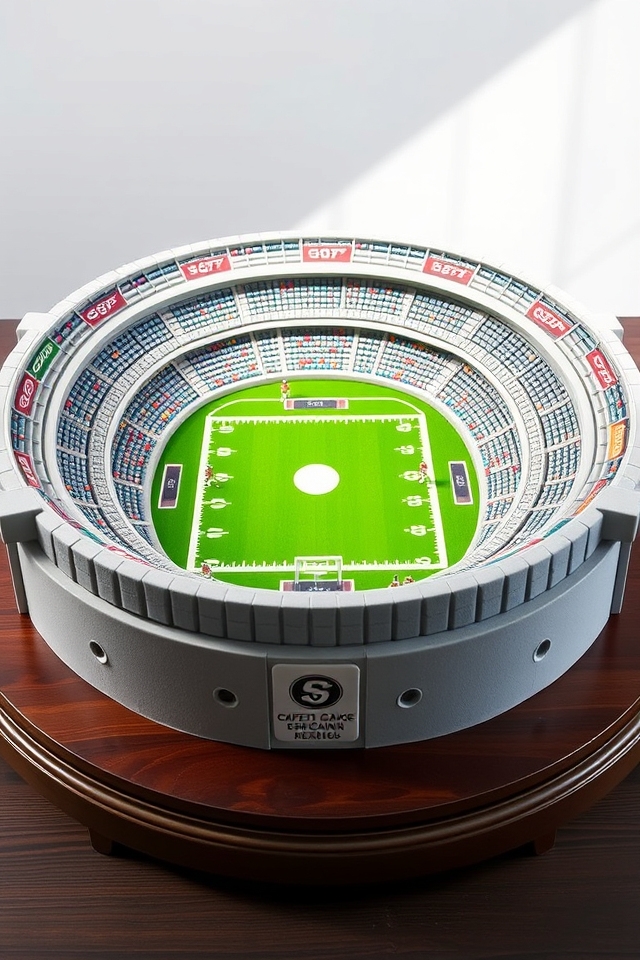 awe inspiring stadium shaped cake