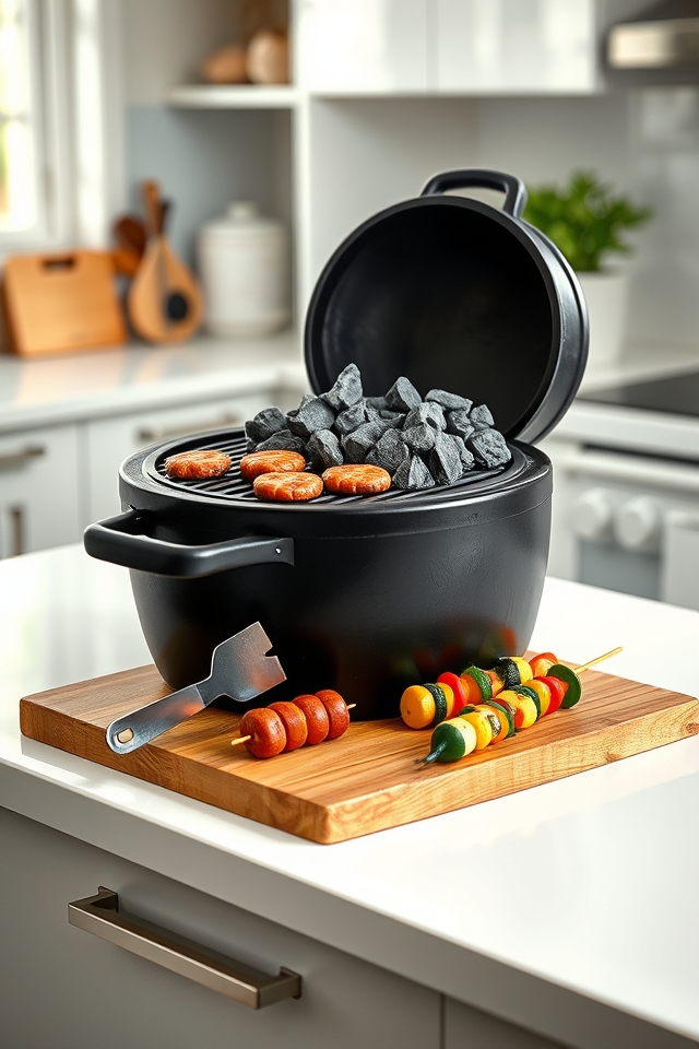 bbq grill shaped cake