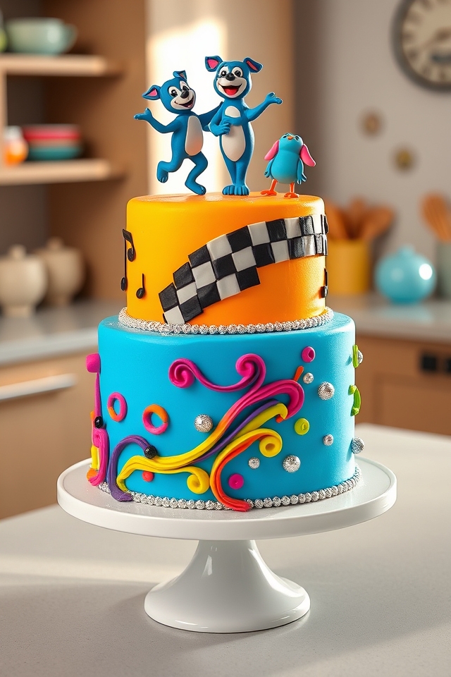 bluey dance extravaganza cake