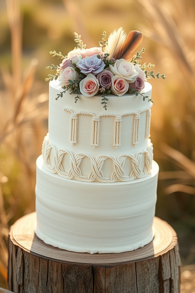 boho macram cake inspiration