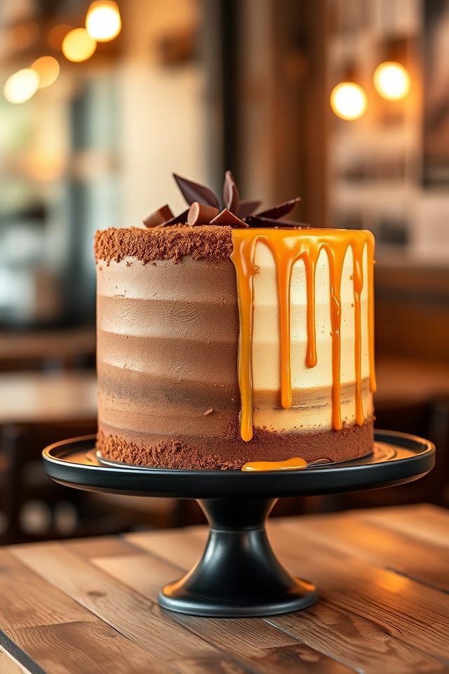bold coffee caramel contrast