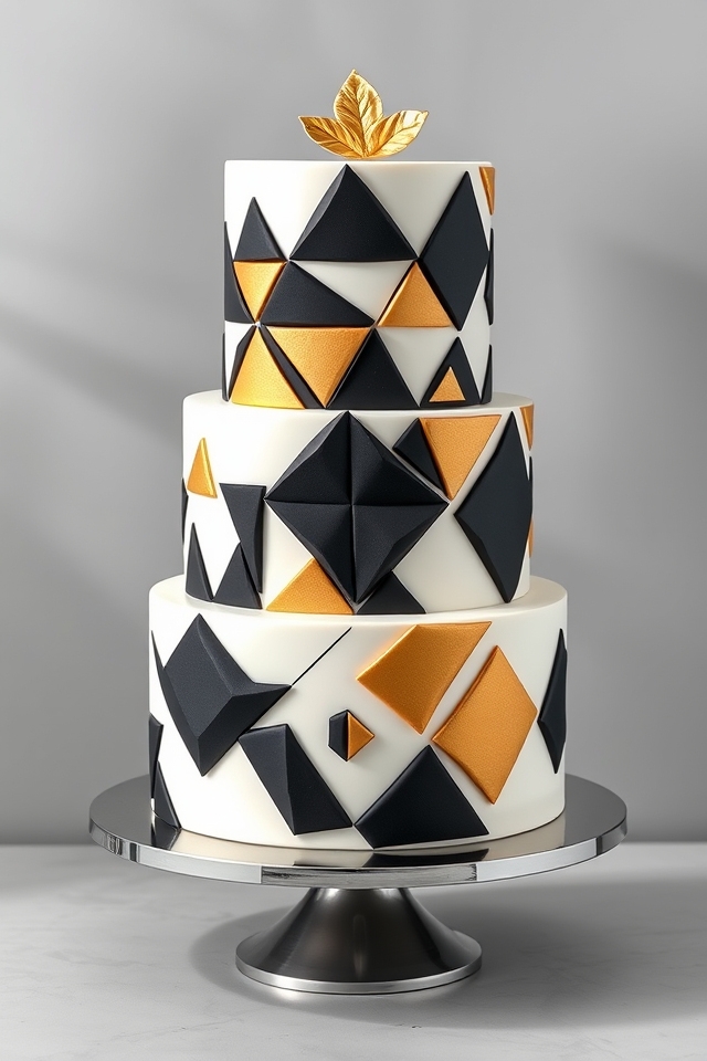 bold geometric cake designs