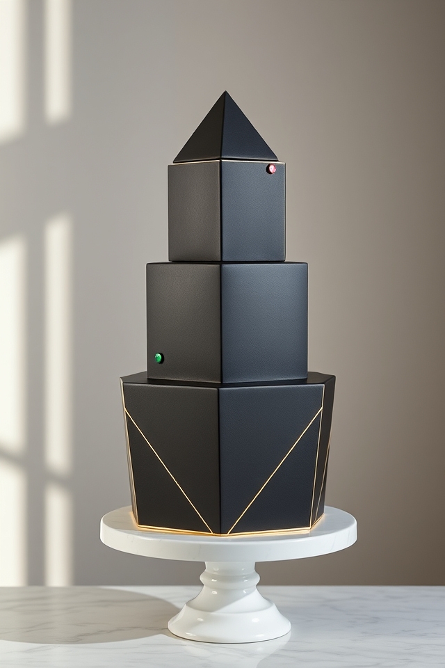 bold geometric cake designs