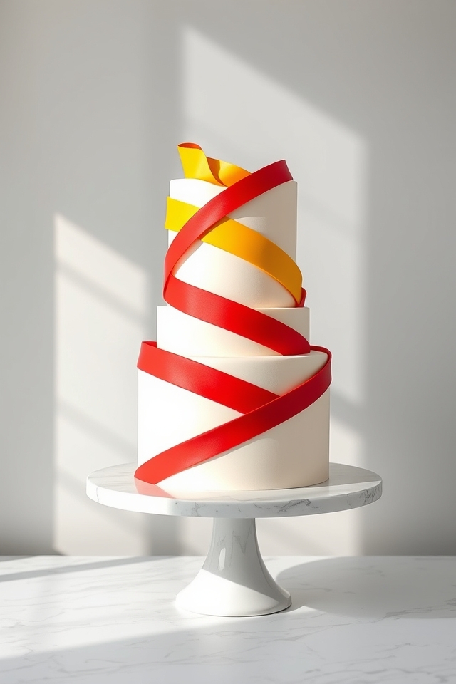 bold vibrant ribbon stripes