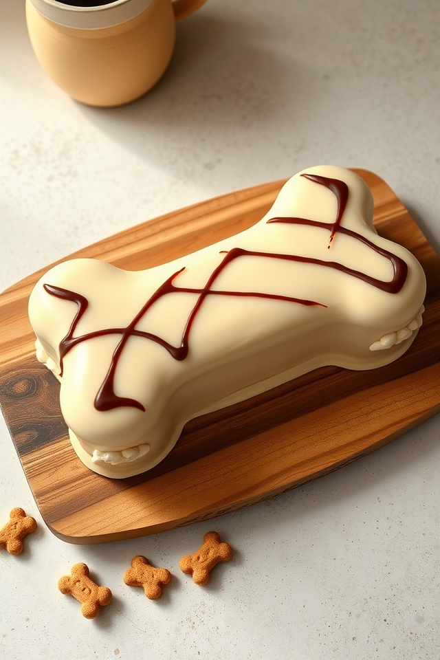 bone shaped dog cake