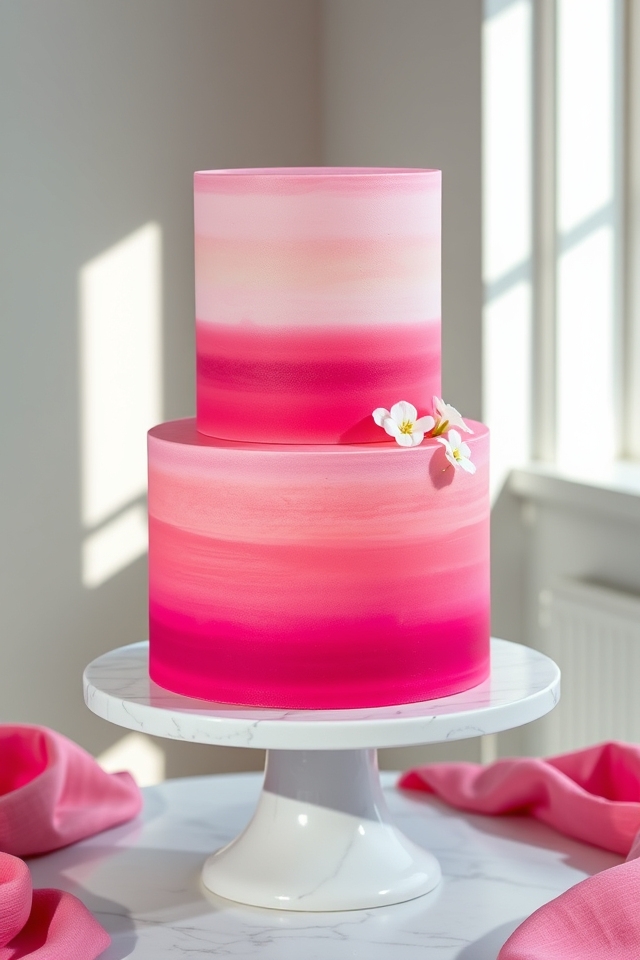 bright ombre double tier
