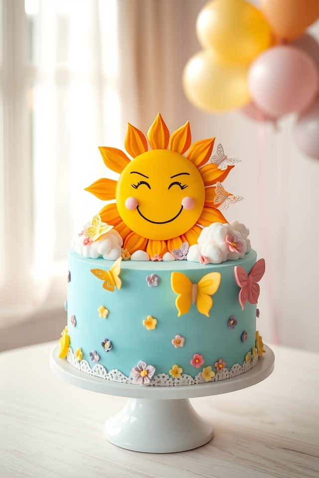 bright yellow smiling sun