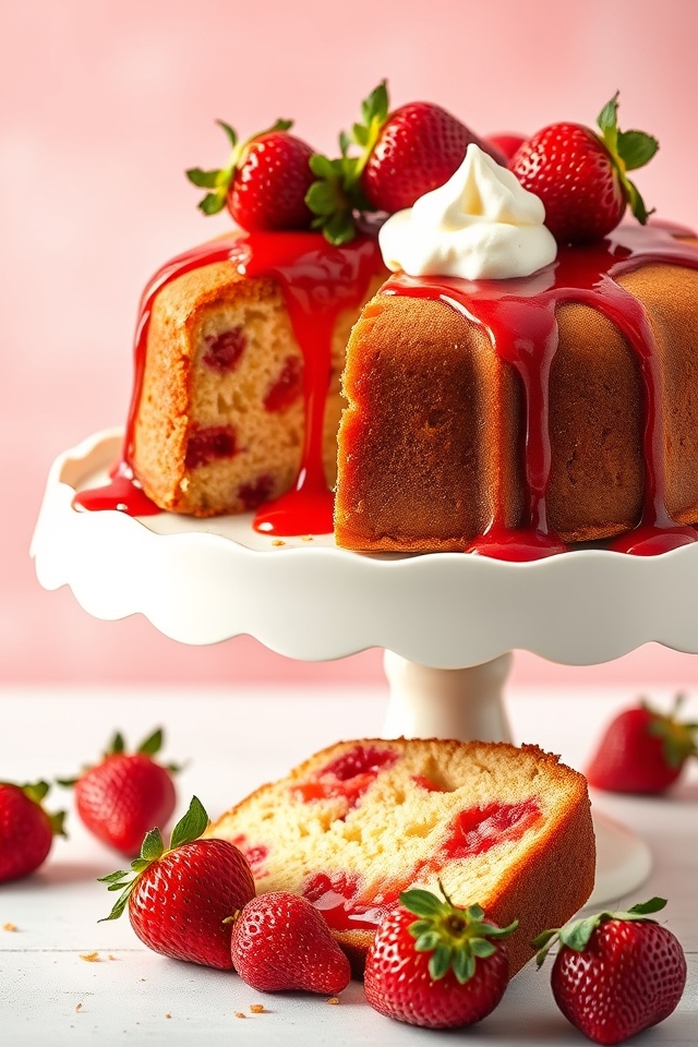 buttery strawberry pound delight