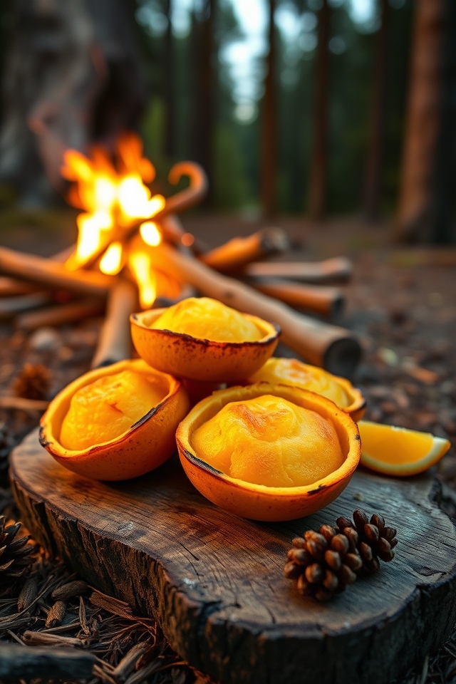 campfire orange peel dessert