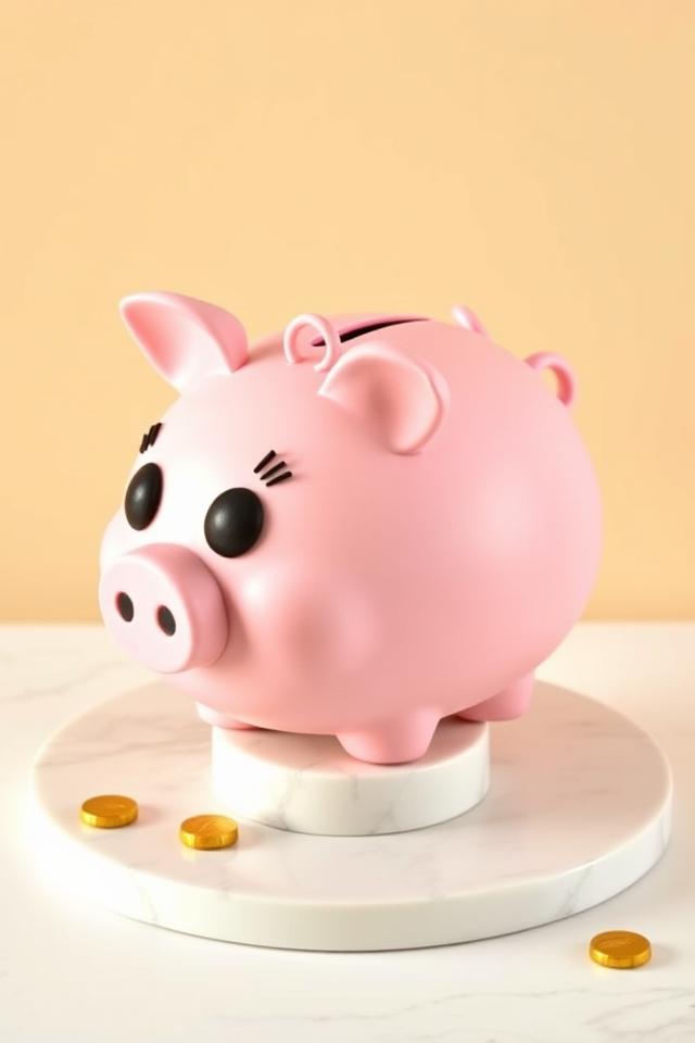 candy filled piggy bank cake