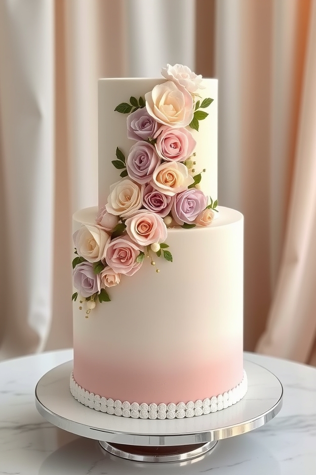 cascading delicate floral romance