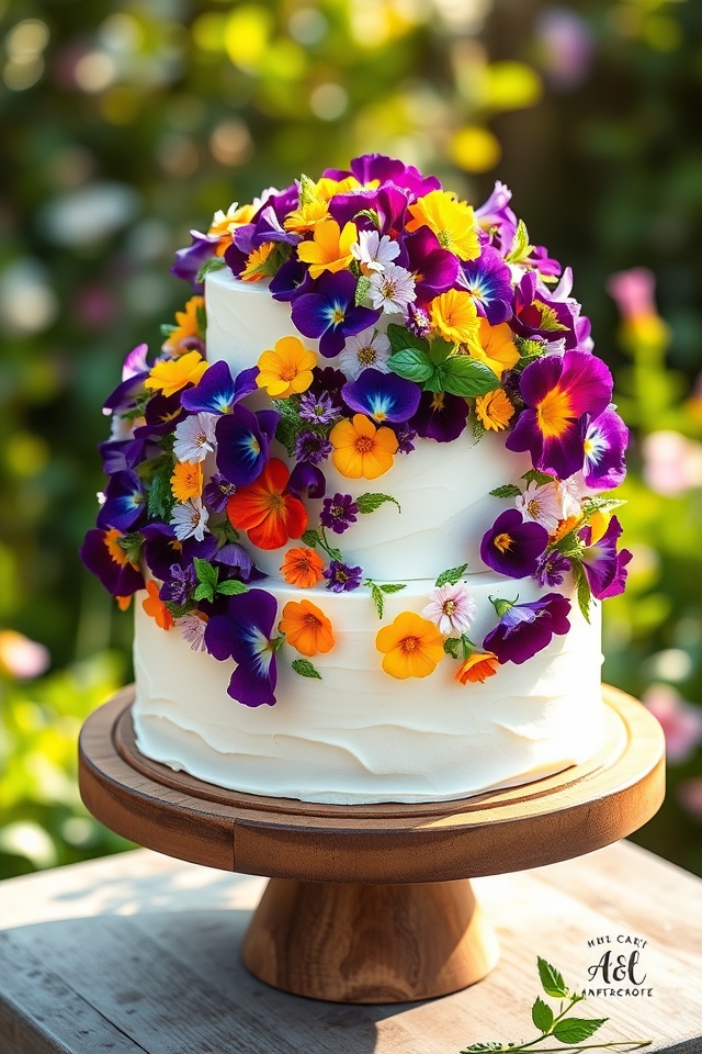 cascading whimsical wildflower display