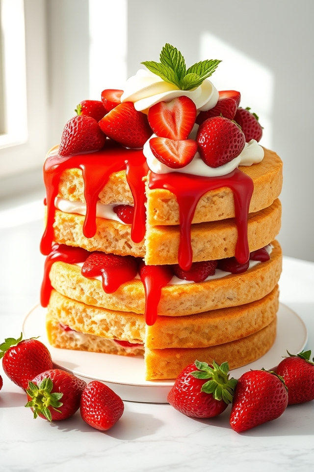 cheesecake infused strawberry shortcake