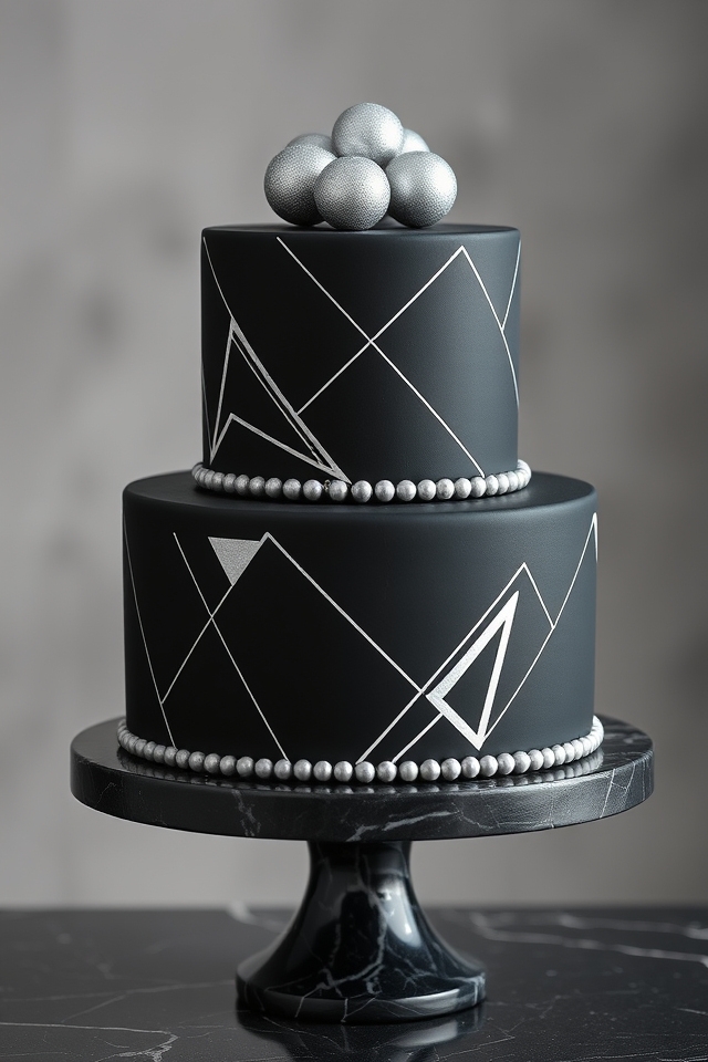 chic black silver sophistication