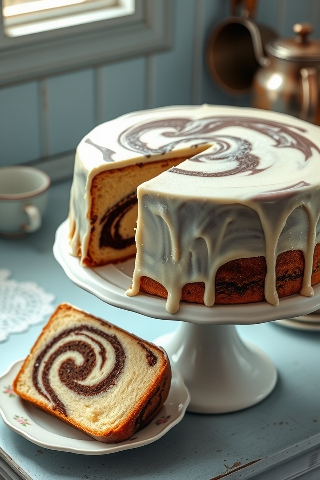 chocolate vanilla swirled delight