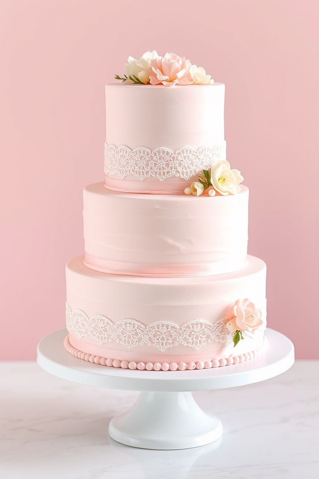 classic pink tiered delight