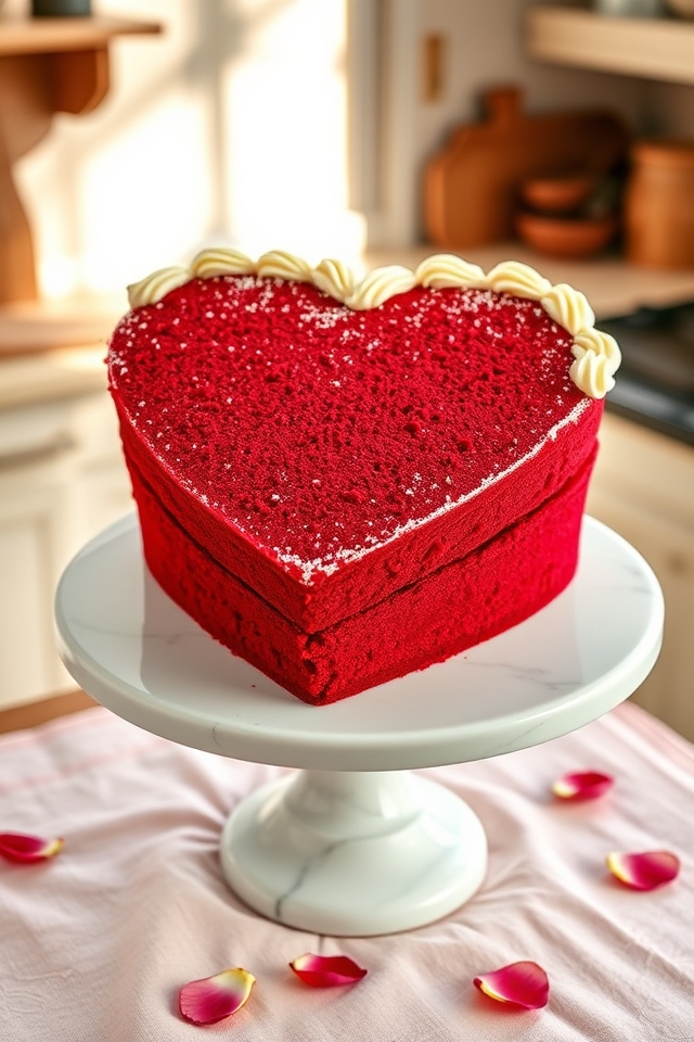 classic red velvet heart