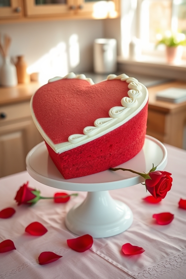 classic red velvet heart