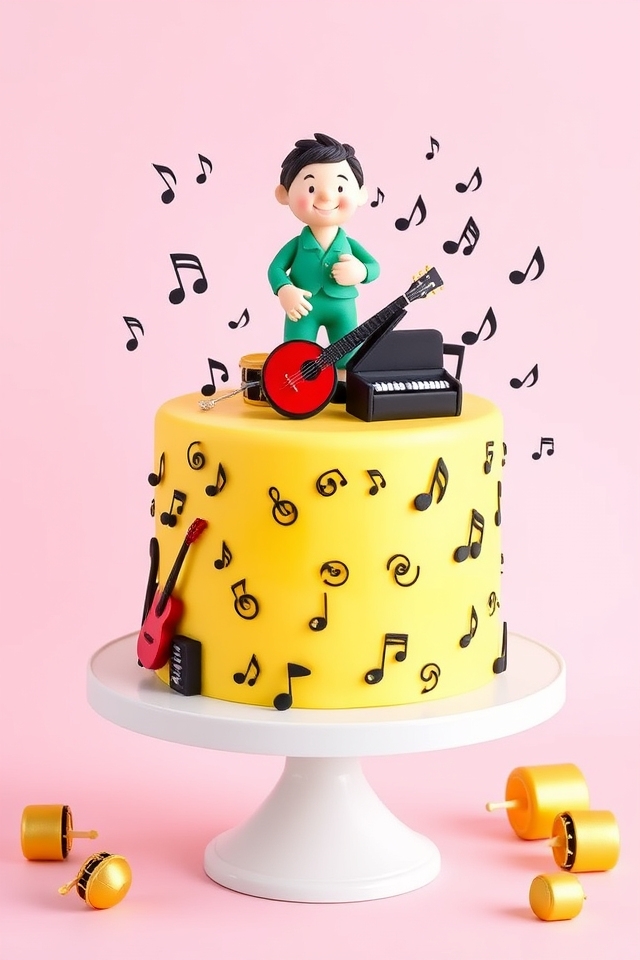 colorful musical instrument toppers