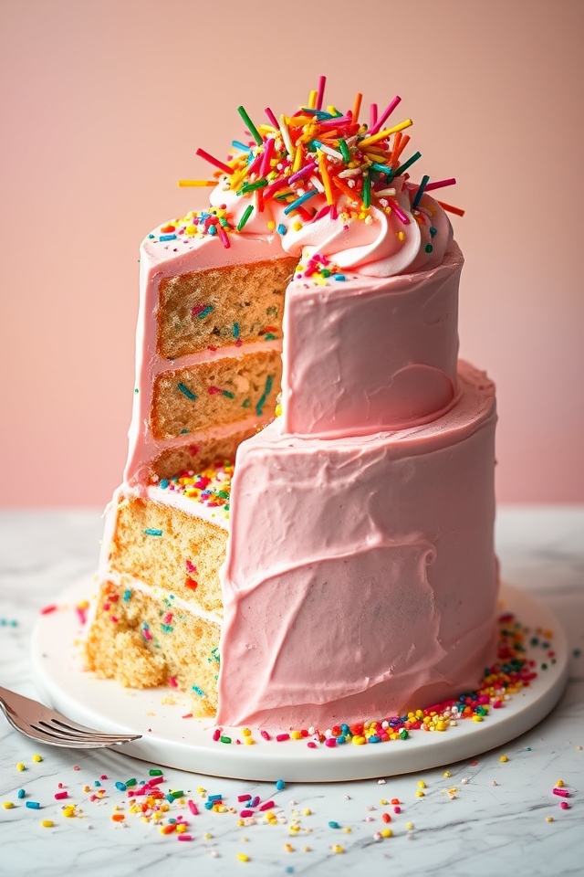 colorful sprinkles joy cake