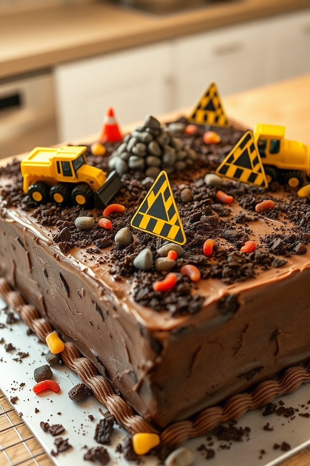 construction zone build cake