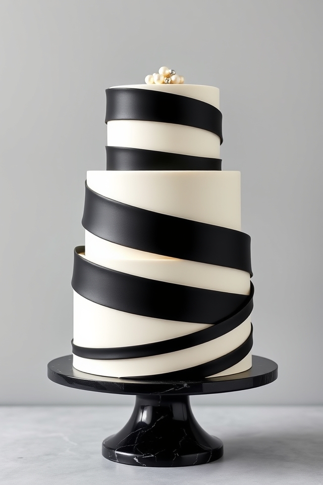 contrasting black white layers