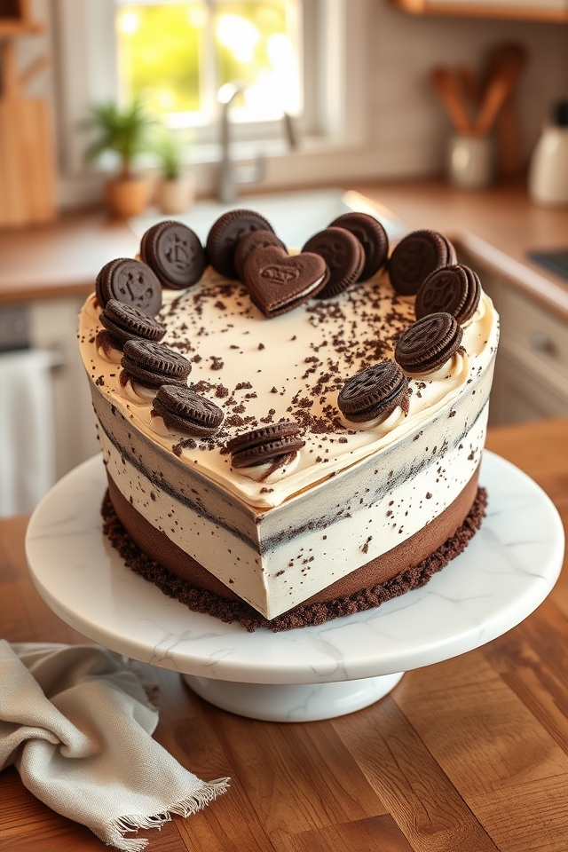 cookies and cream heart