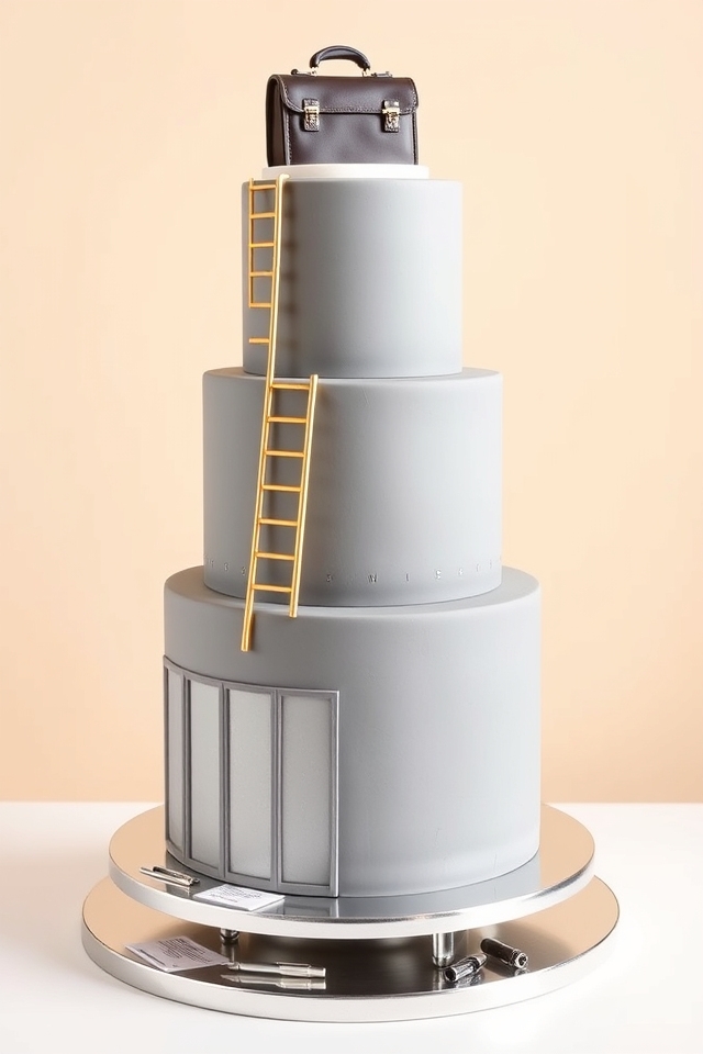 corporate ladder cake celebration