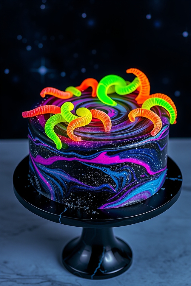 cosmic galaxy glowing worms