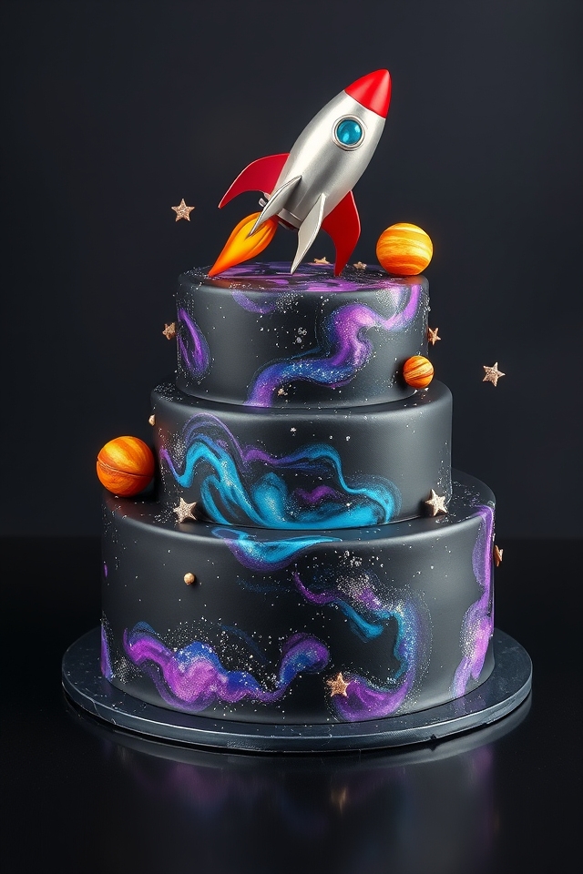 cosmic galaxy space cake