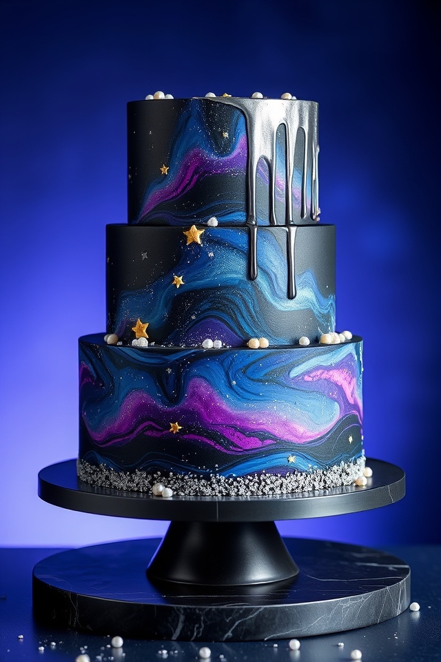 cosmic swirl fondant stars