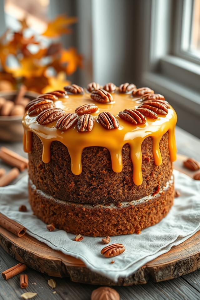 cozy gingerbread maple pecan