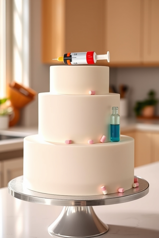 crafted syringe vial decorations