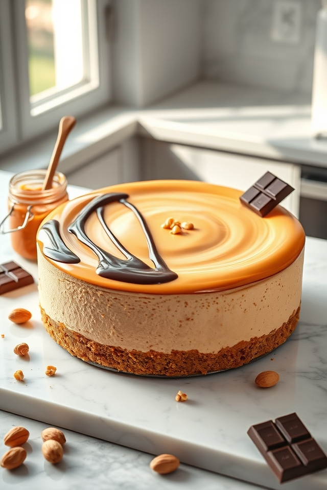 creamy peanut butter cheesecake